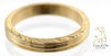Gold Band with Etching 14K Yellow