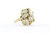 Opal & Diamond Cluster Ring 14K Yellow