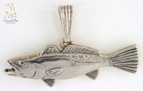 Sterling Silver Trout Pendant