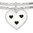 Black/White Heart Bridesmaid Bracelet