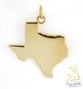 Texas Map Charm 14K Yellow