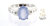 Chalcedony & Diamond Ring 14K White