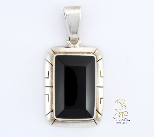 Black Onyx Pendant Sterling Silver