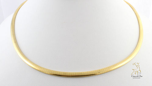 Gold Omega Necklace 10K Yellow