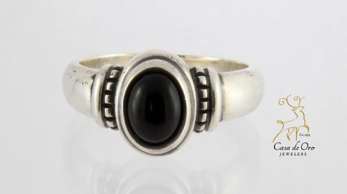 James Avery Sterling Black Onyx Ring