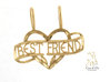Gold Best Friend Split Heart Charm14K