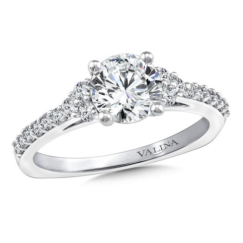 Valina Diamond Engagement Ring Mounting in 14K Gold (.31 ctw)