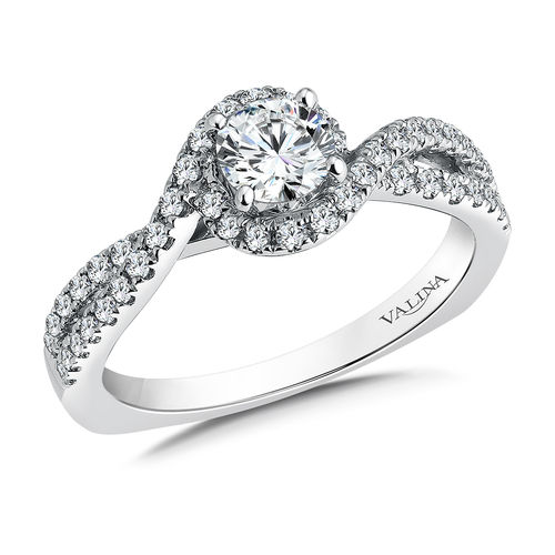 Valina Diamond Engagement Ring Mounting in 14K Gold (.37 ctw)