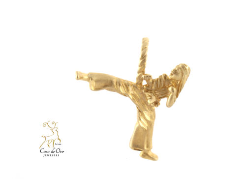 Gold Female Karate Charm 14K