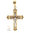 Gold Crucifix Pendant 14K Two Tone