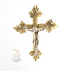 Gold Crucifix Pendant 14K Two Tone