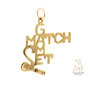 Gold Match Game Set Tennis Charm 14K