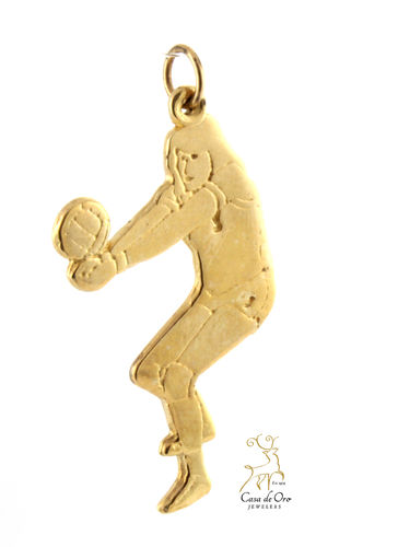 Volleyball Player Pendant 14KY