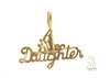 Gold "#1 Daughter" Pendant 14K Yellow