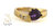 Amethyst & Diamond Ring 14K Yellow