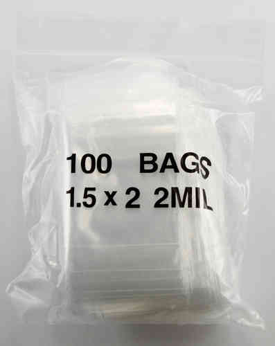 Plastic Zip Lock Bags - 1 1/2x2 - 1000pc