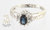 Sapphire & Diamond Ring 14K White