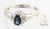 Sapphire & Diamond Ring 14K White