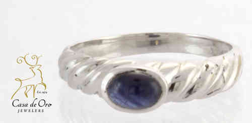 Sapphire Ring 10K White
