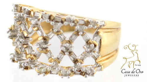 Diamond "Web" Ring 14K Yellow