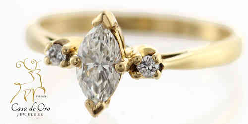 Diamond Engagement Ring 14K Yellow