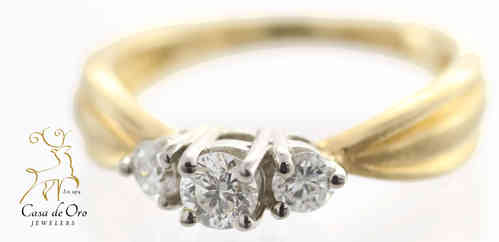 Diamond Engagement Ring 14KY/Platinum