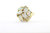Opal & Diamond Cluster Ring 14K Yellow