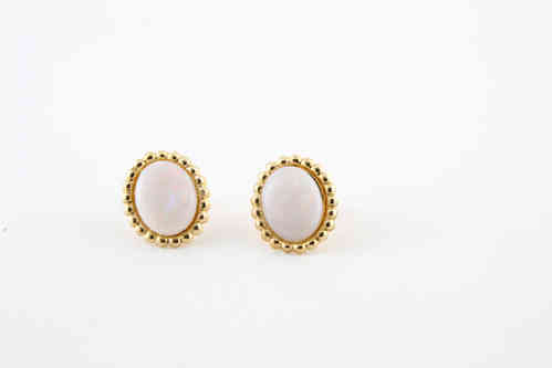 Opal Earrings 14K Yellow