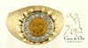 Diamond Men's Ring with Coin 14K Yellow