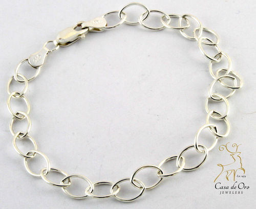 Charm Bracelet-7.5" Sterling Silver