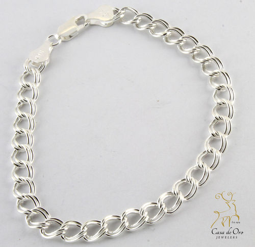 Charm Bracelet - 8" - Sterling Silver