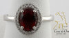 Ruby (Simulated)/CZ Ring Sterling
