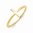 Yellow Gold-plated Sideways Cross Ring