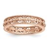 Sterling Silver Pink-plated Carved Band