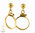 Gold Coin Bezel Earrings 14K Yellow