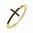 Gold-plated Antiqued Sideways Cross Ring