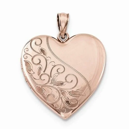 Rose Gold Scrolled Heart Family Locket