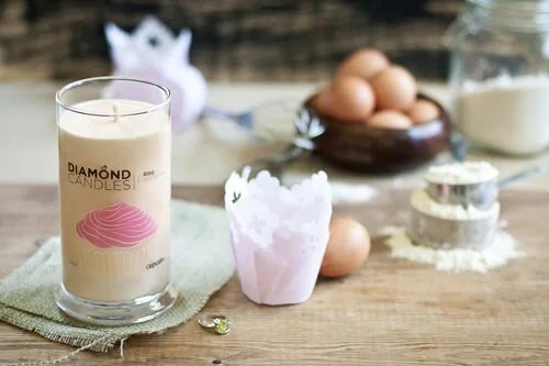 Cupcake Diamond Candle