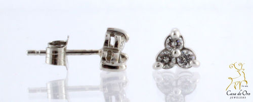 Diamond Earrings 14K White