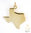 Texas Map Charm 14K Yellow