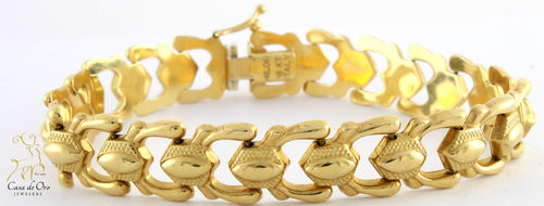 Gold Hollow Link Bracelet 18K Yellow
