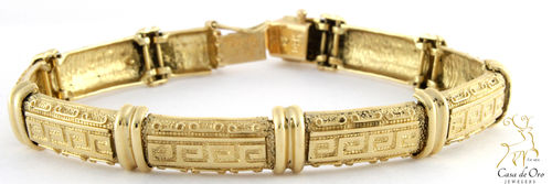 Gold "Greek Key" Bracelet 14K Yellow