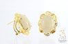 Jade (White) Earrings 14K Yellow