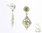 Peridot & Cubic Zirconia Earrings Sterling