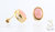 Opal (Pink) Earrings 14K Yellow