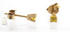 Golden Sapphire (Simulated) Earrings 14KY