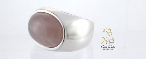 Rose Quartz Ring Sterling Silver