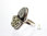Pyrite & Ammonite Ring Sterling Silver
