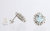 Aquamarine & Diamond Earrings 14K White