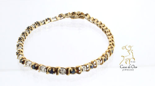 Sapphire & Diamond Bracelet 10KY